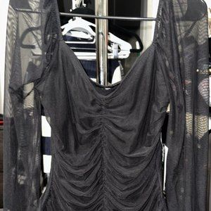 Black Bodysuit - Faded Rose XL
